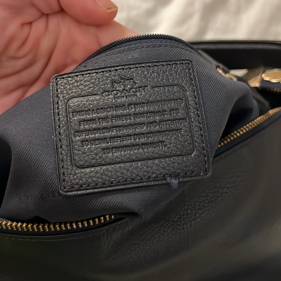 Coach Hobo Dark Navy Leather Convertible Shoulder Bag - Picture 6 of 7